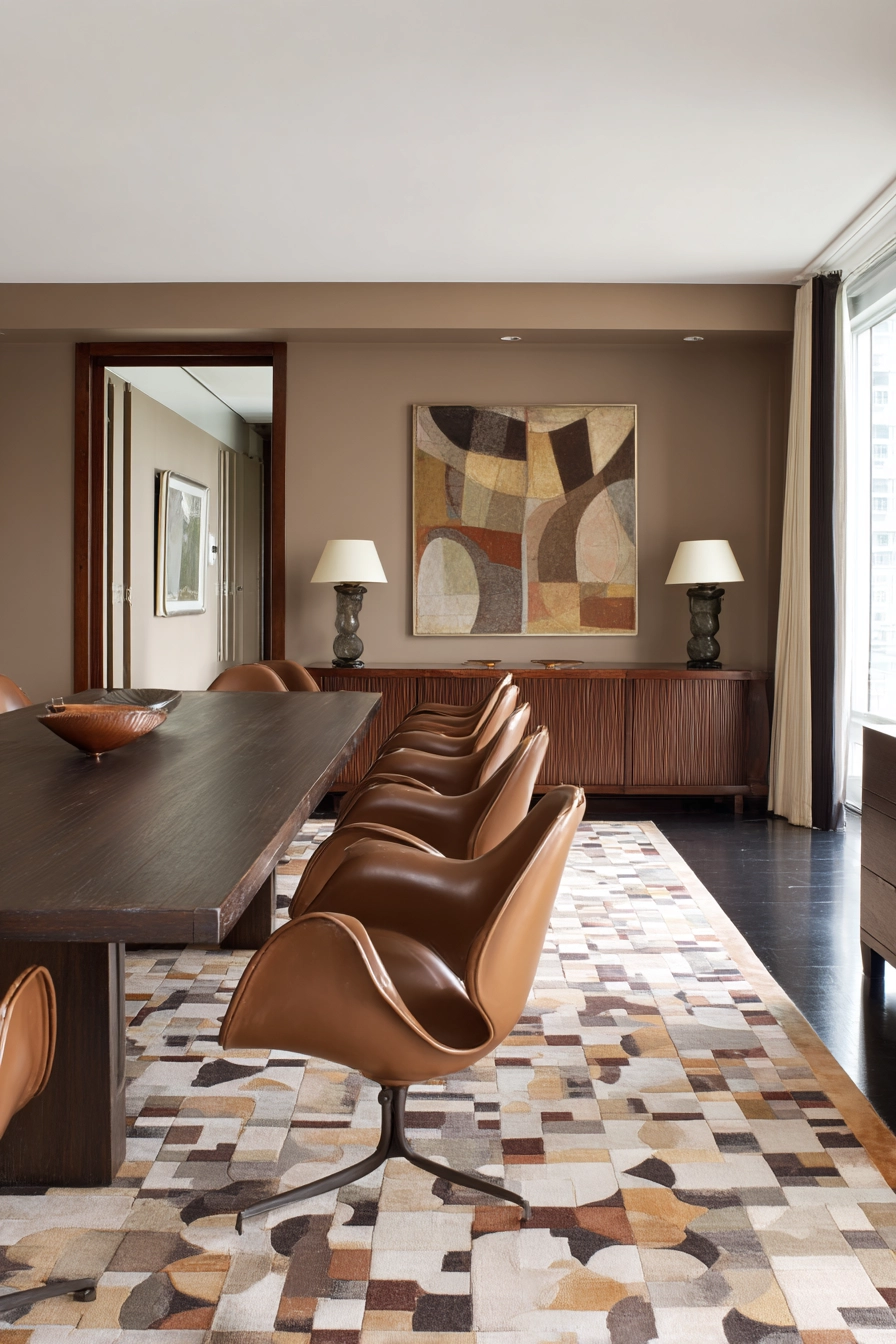 brown dining room 19