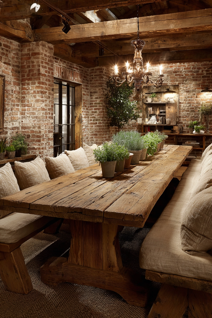 brown dining room 21