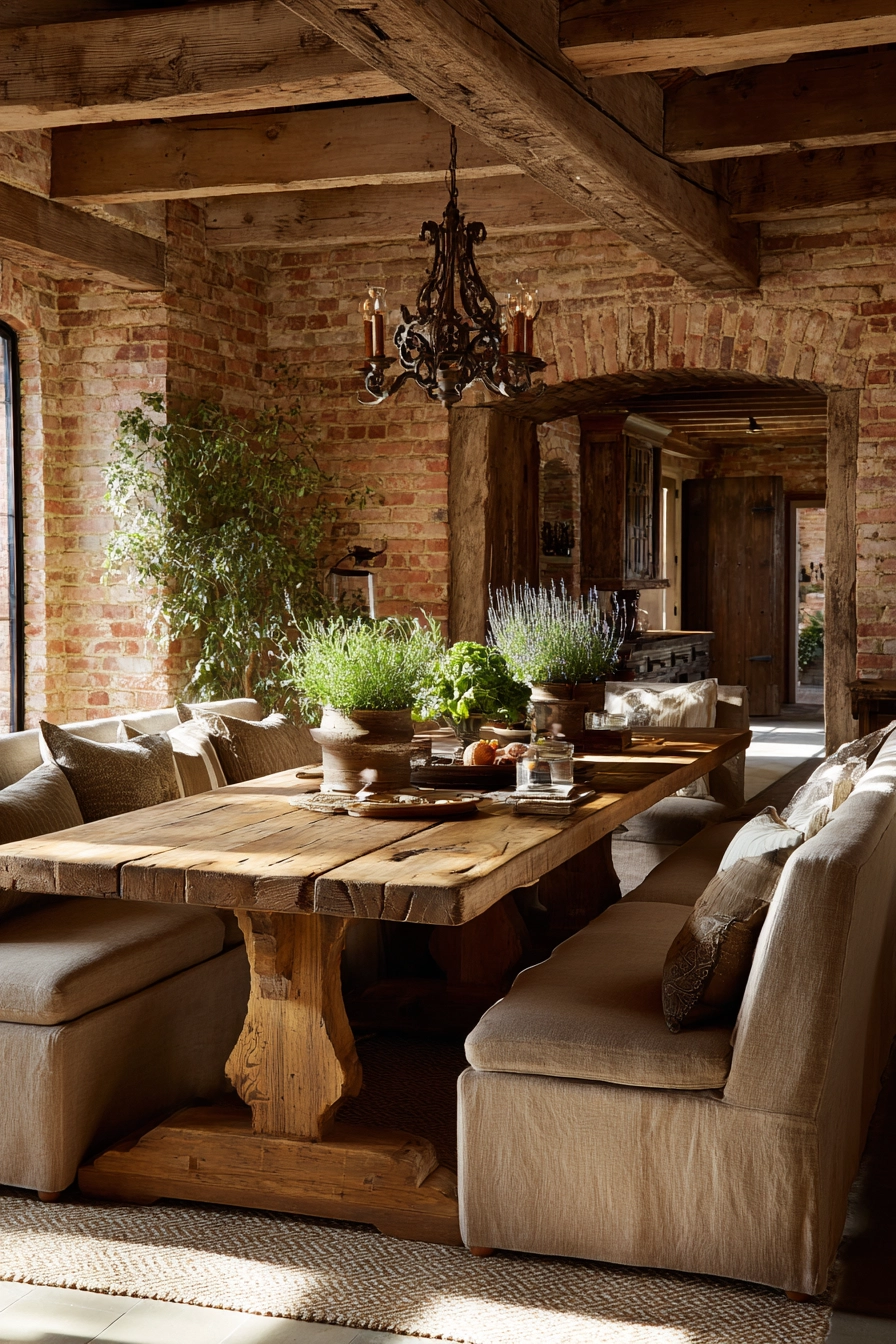 brown dining room 24