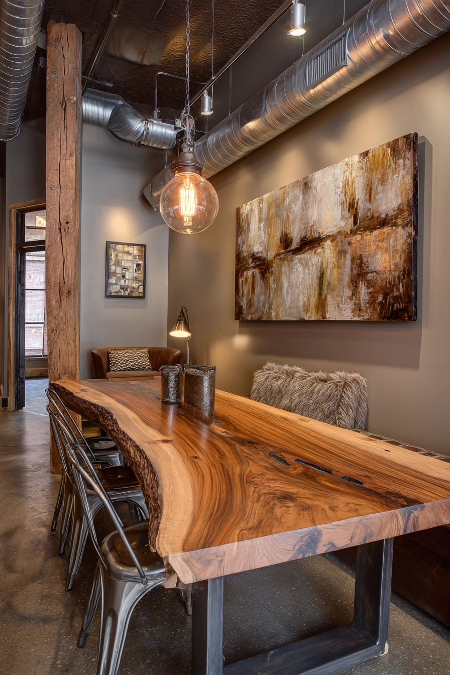 brown dining room 26