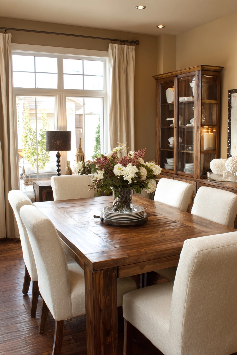 brown dining room 29