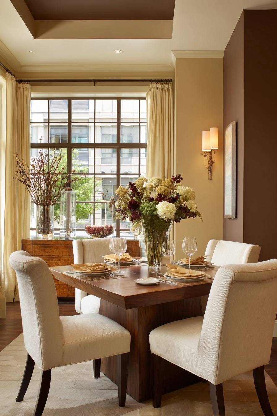 brown dining room 31