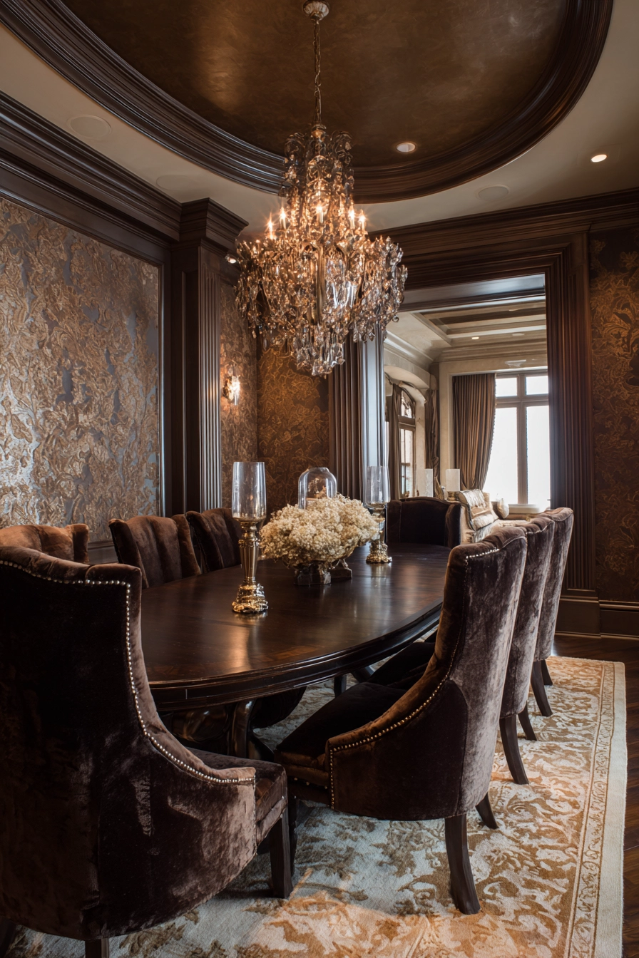 brown dining room 33