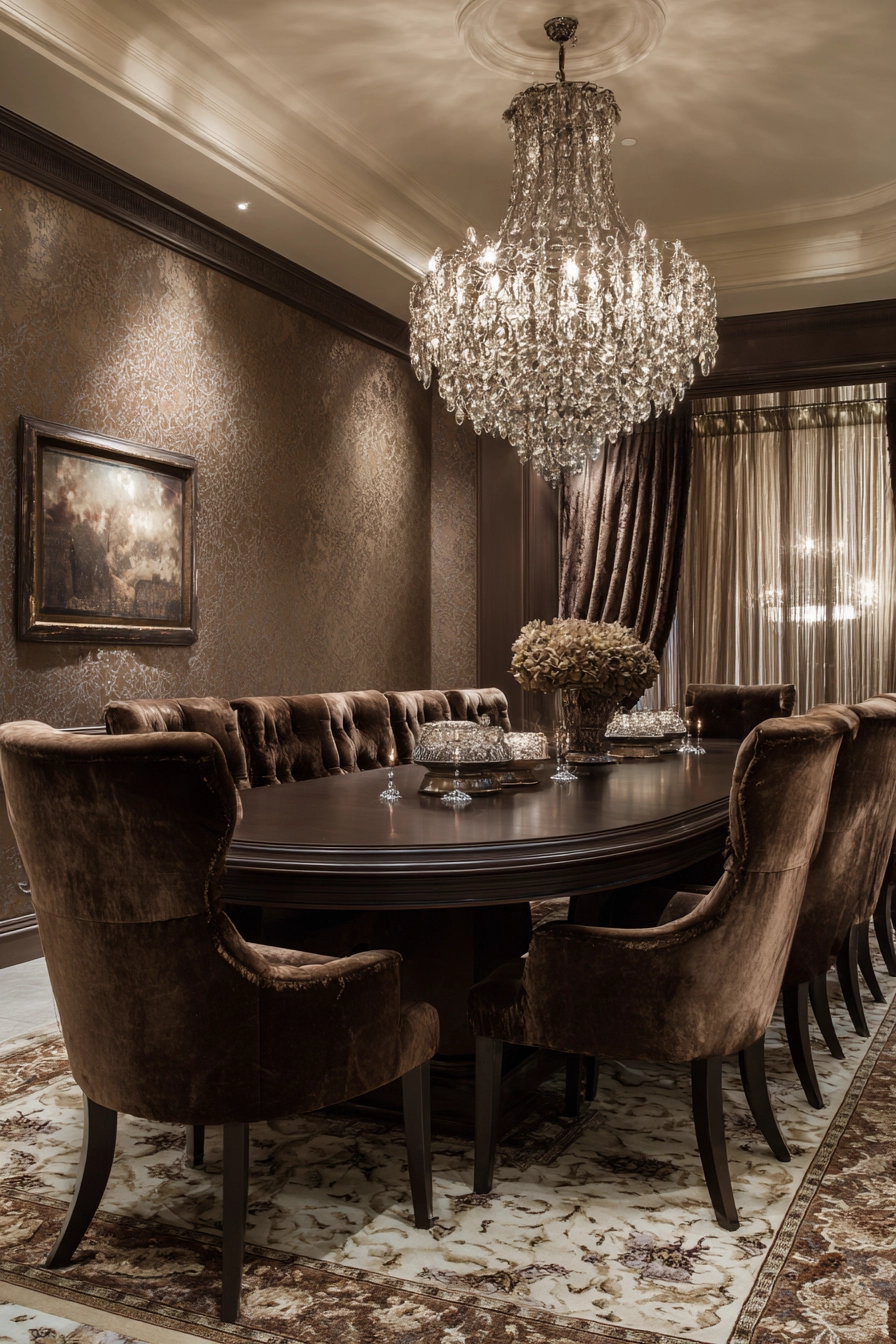 brown dining room 34