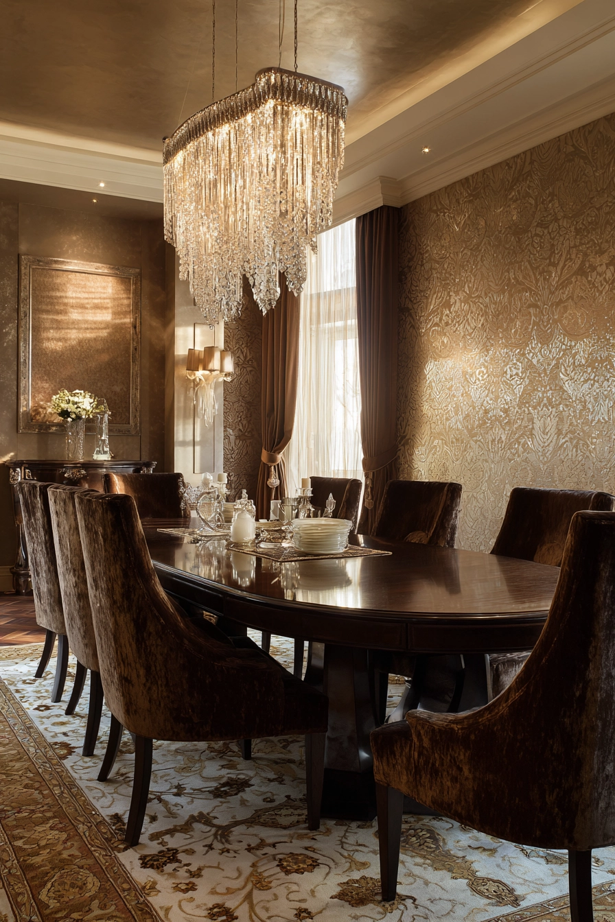 brown dining room 35