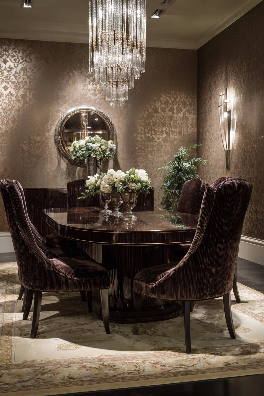 brown dining room 36