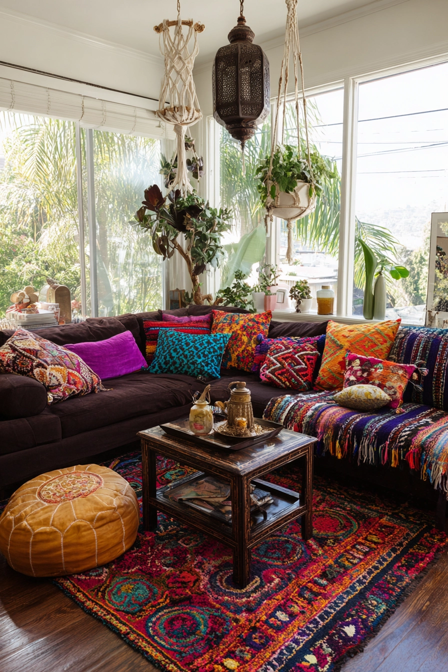 dark brown couch living room ideas 12