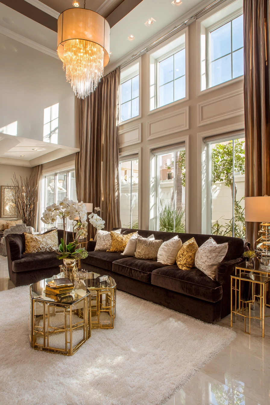 dark brown couch living room ideas 28