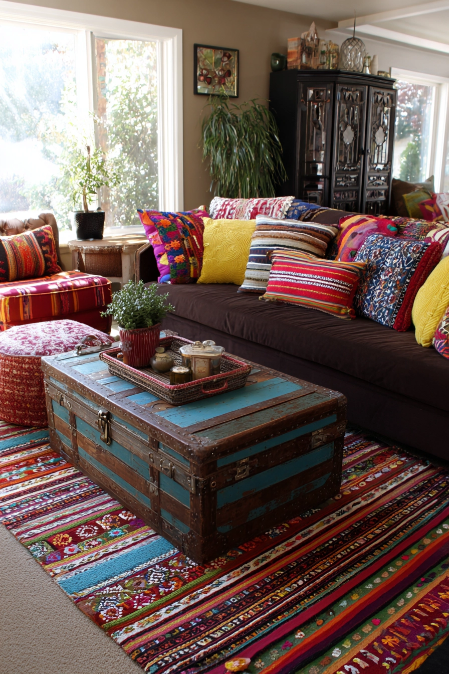 dark brown couch living room ideas 34