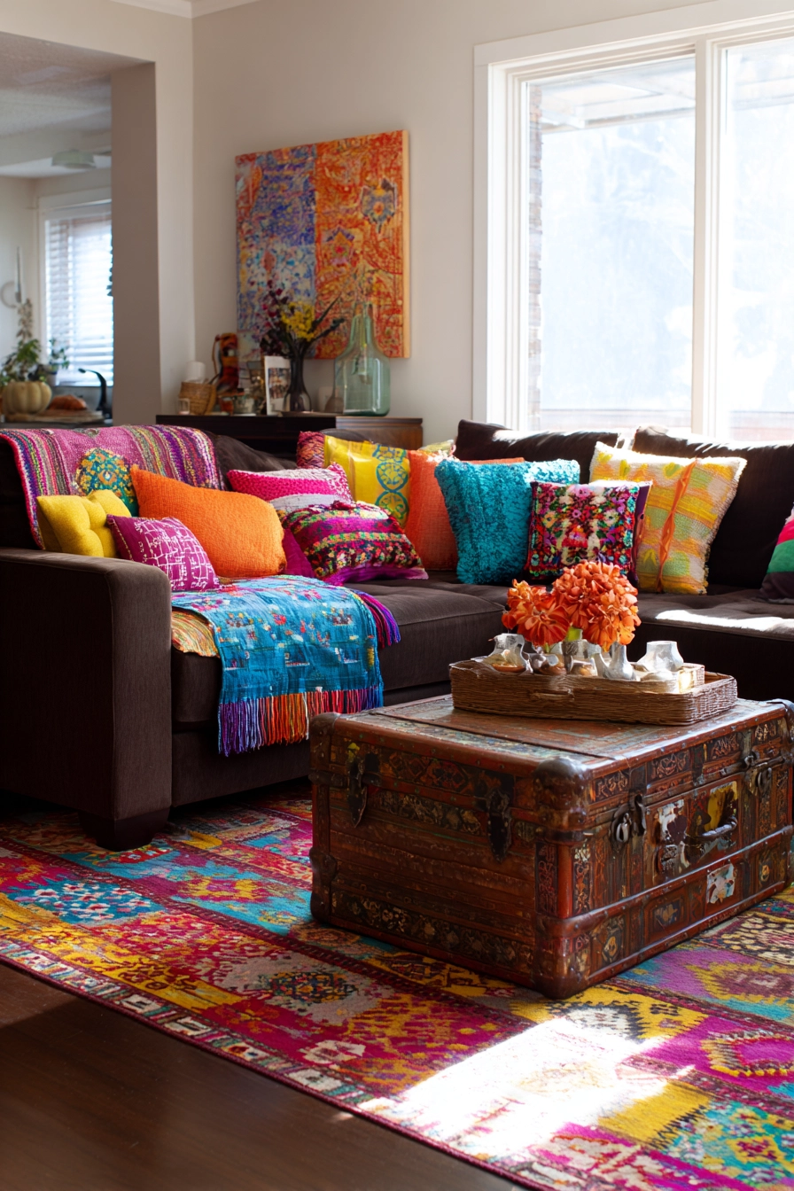 dark brown couch living room ideas 35