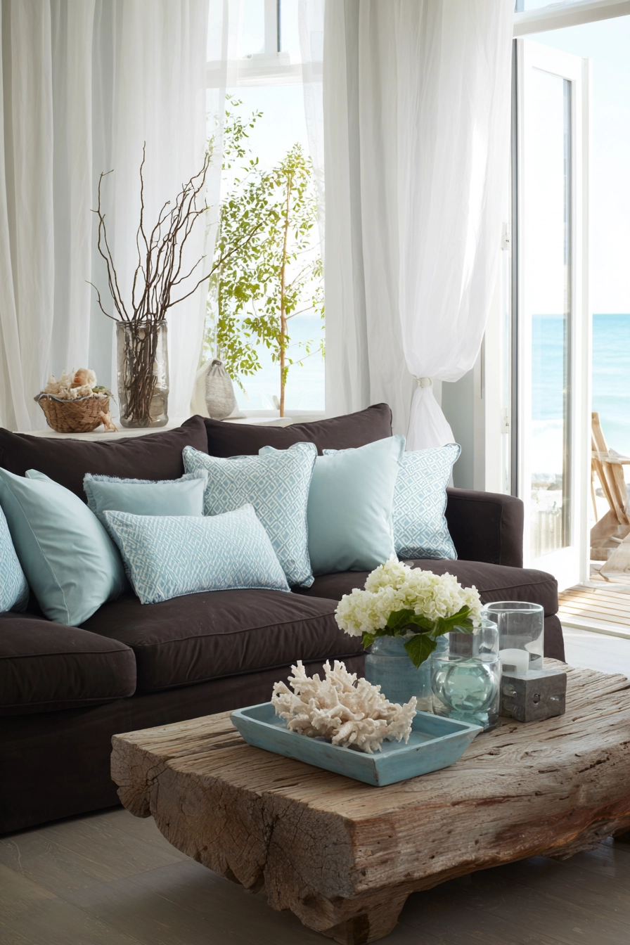 dark brown couch living room ideas 37