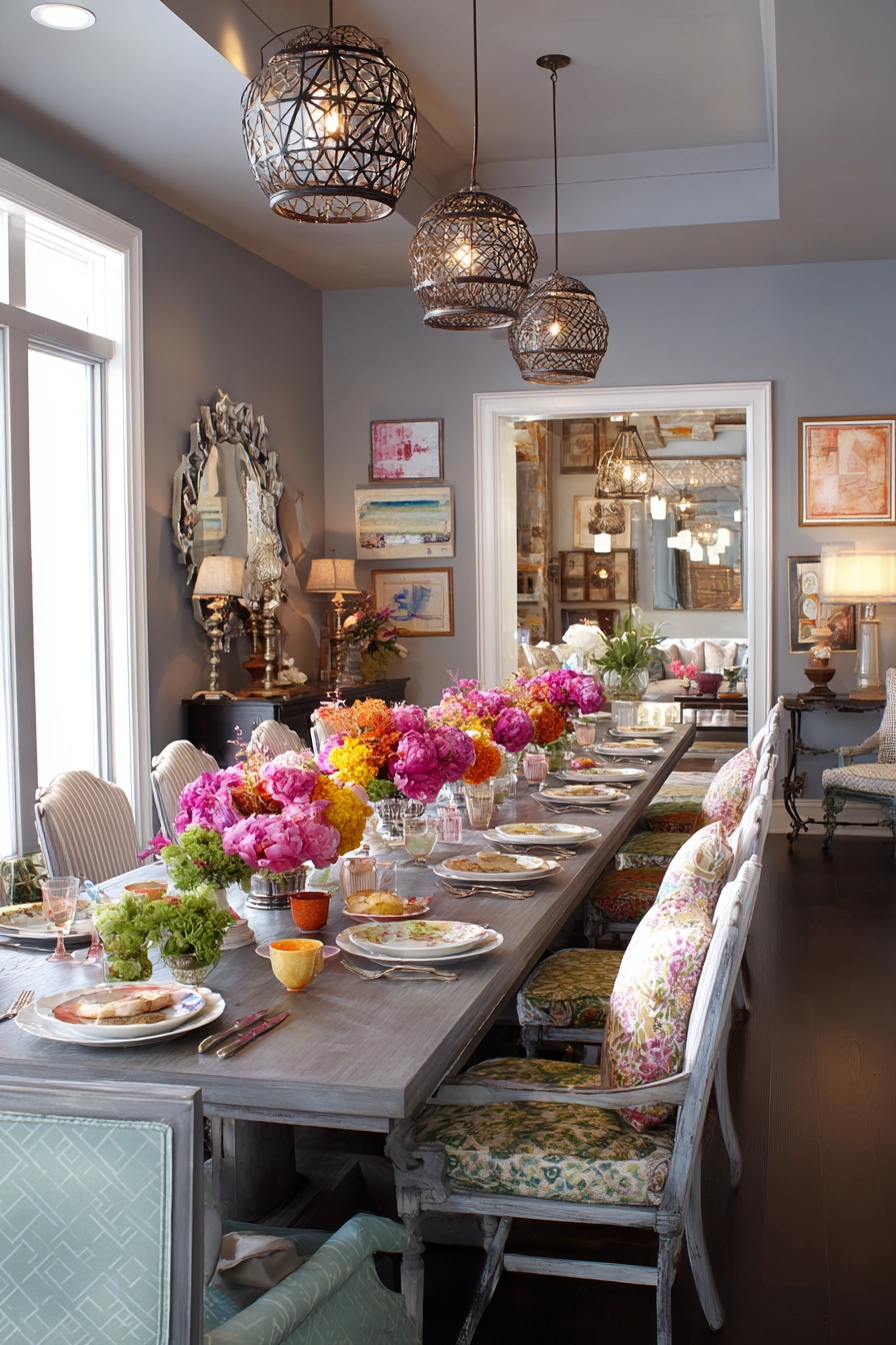 eclectic dining room ideas 23