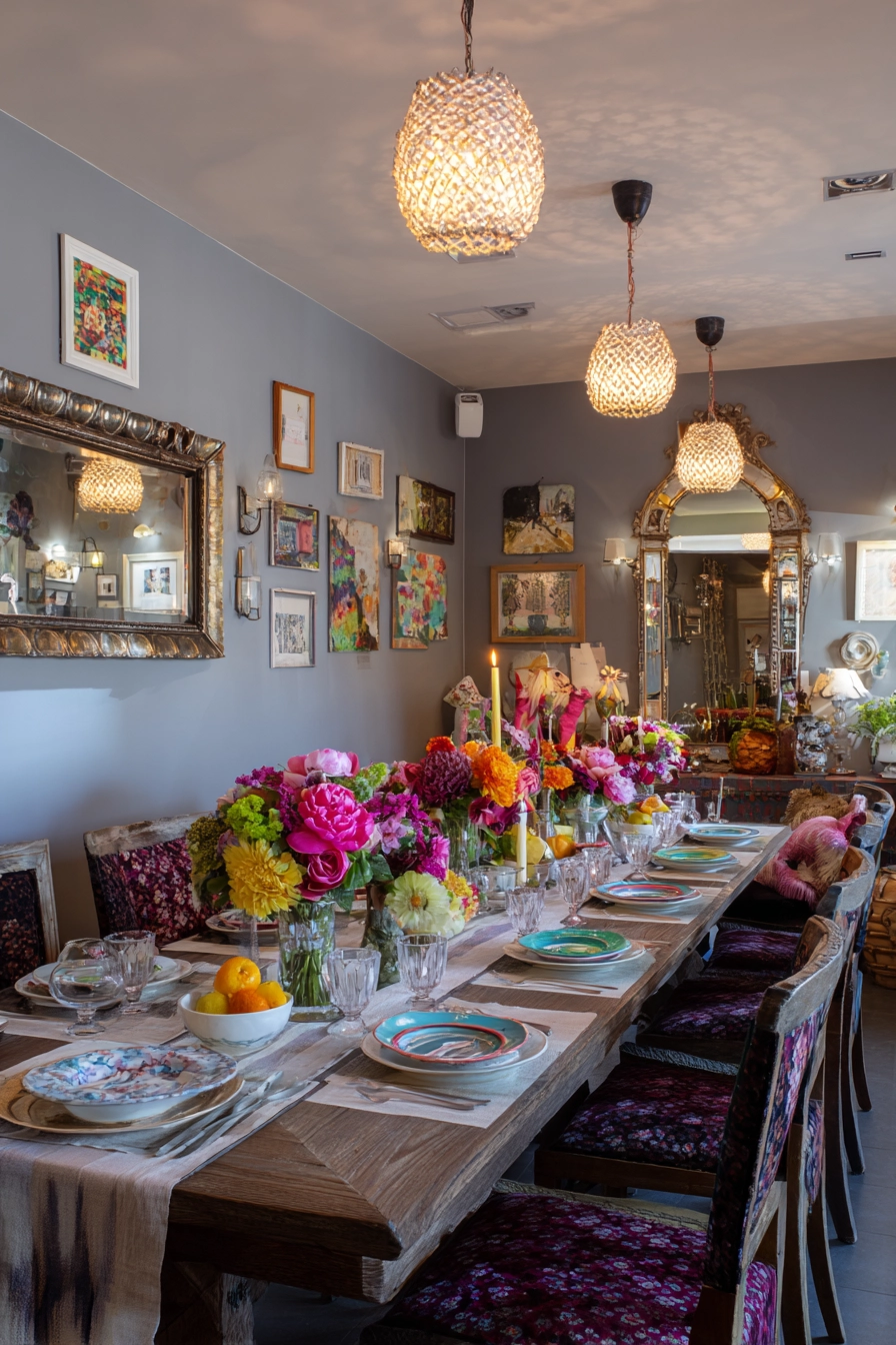 eclectic dining room ideas 24