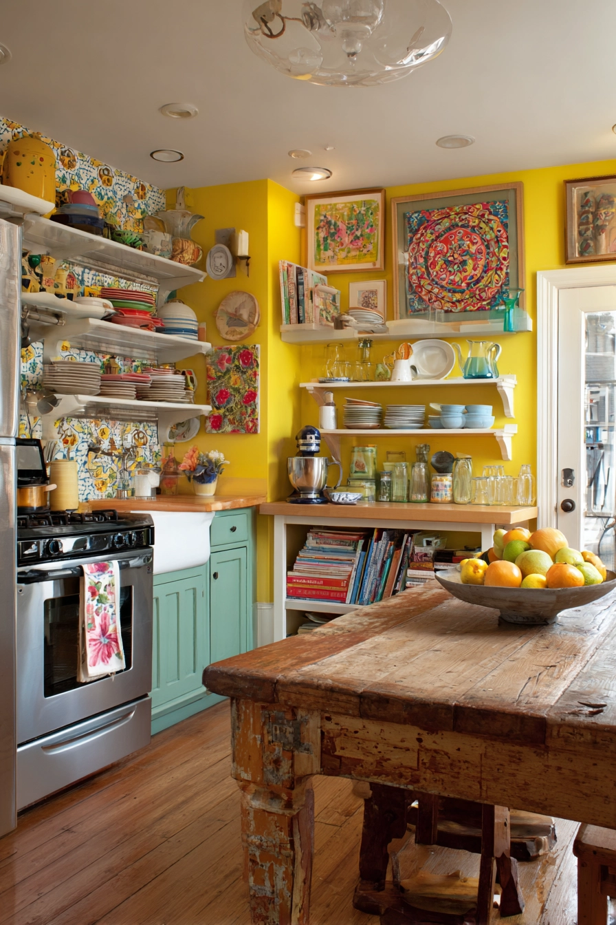 eclectic kitchen 33