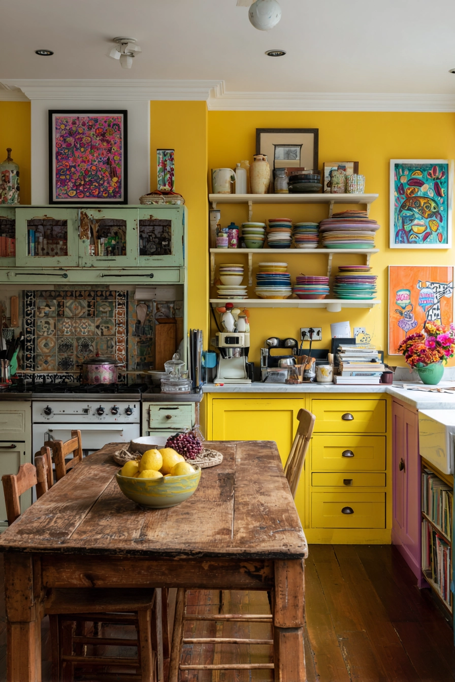 eclectic kitchen 34