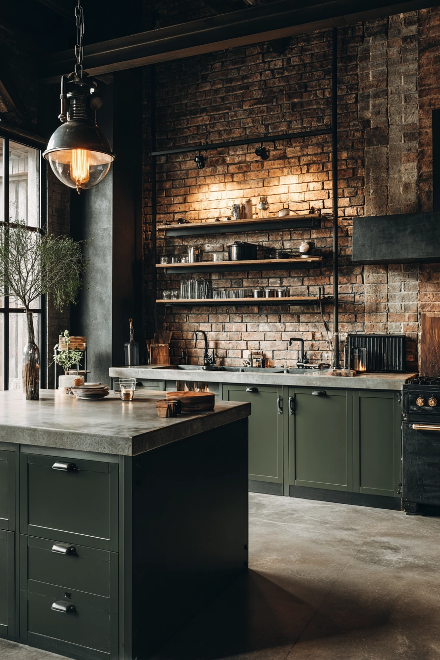 green kitchen cabinets 12