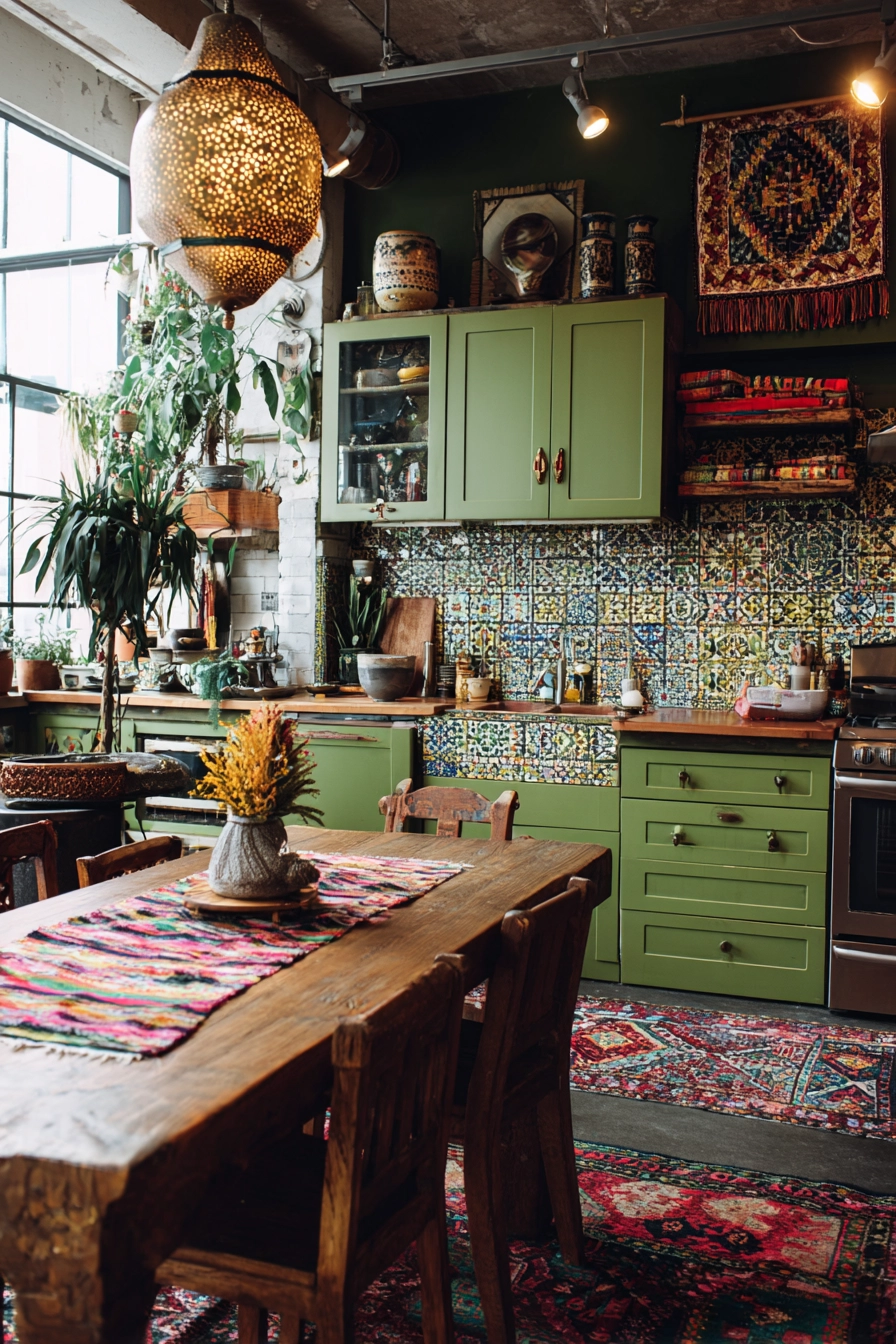 green kitchen cabinets 20