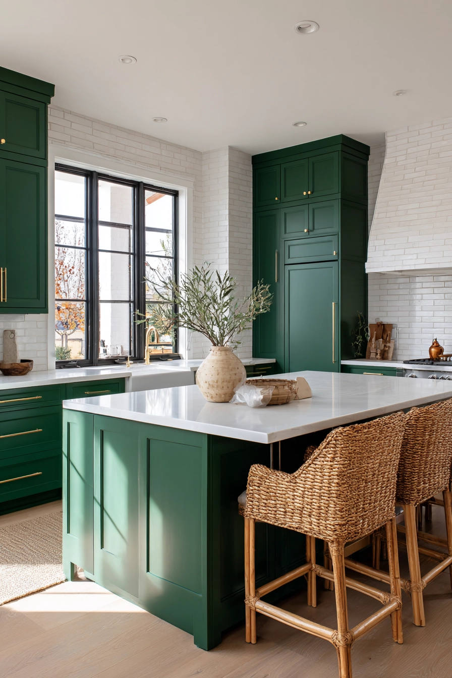 green kitchen cabinets 3