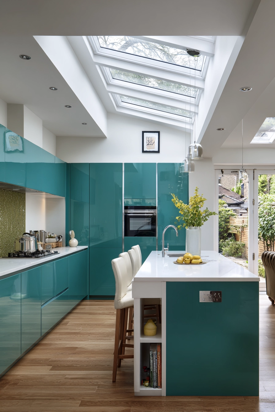 green kitchen cabinets 32