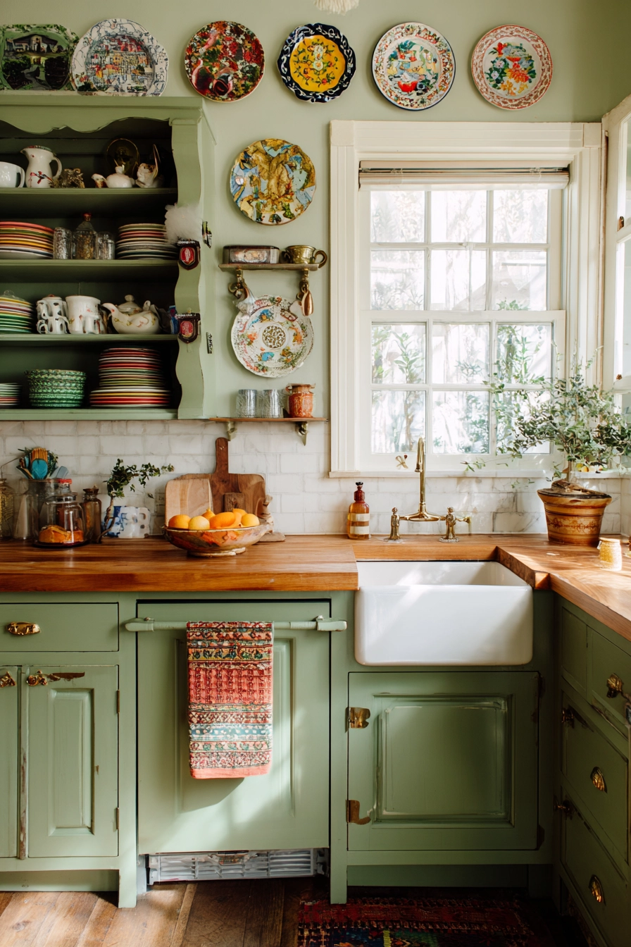 green kitchen cabinets 37