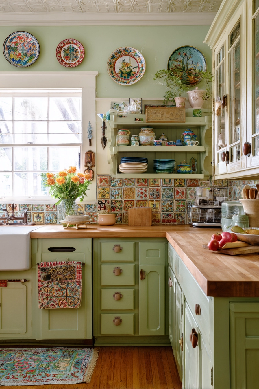green kitchen cabinets 39