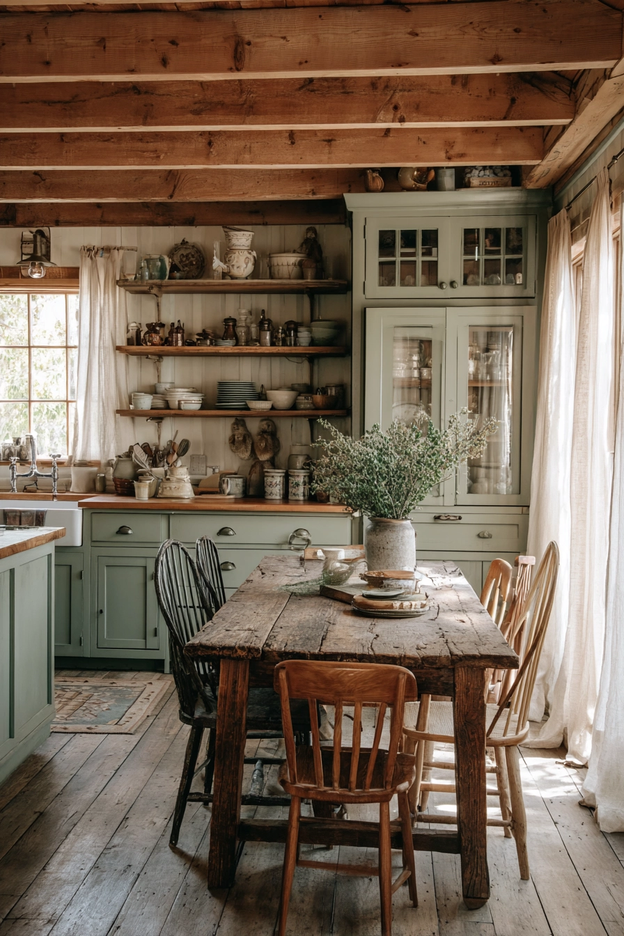 green kitchen cabinets 6