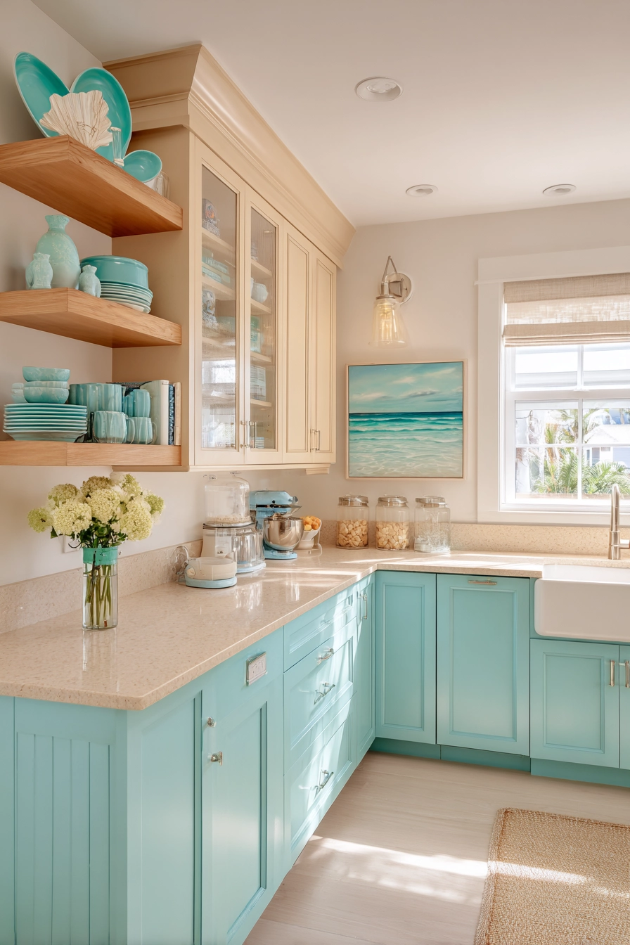 kitchen cabinets color combination 16