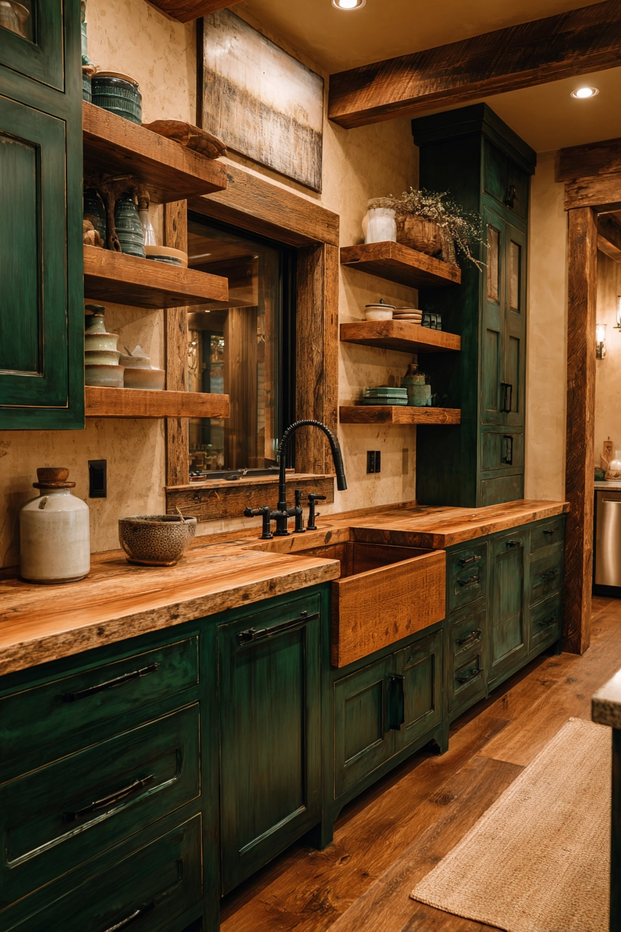 kitchen cabinets color combination 17