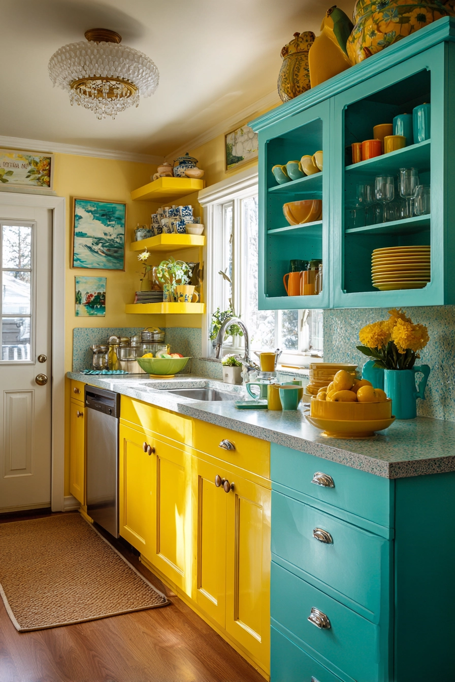 kitchen cabinets color combination 27
