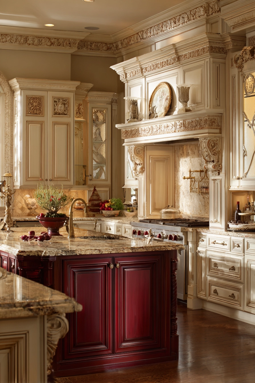 kitchen cabinets color combination 32