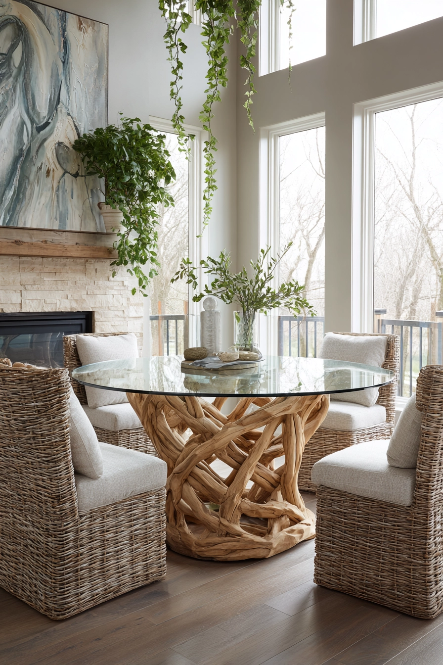 organic modern dining room 15