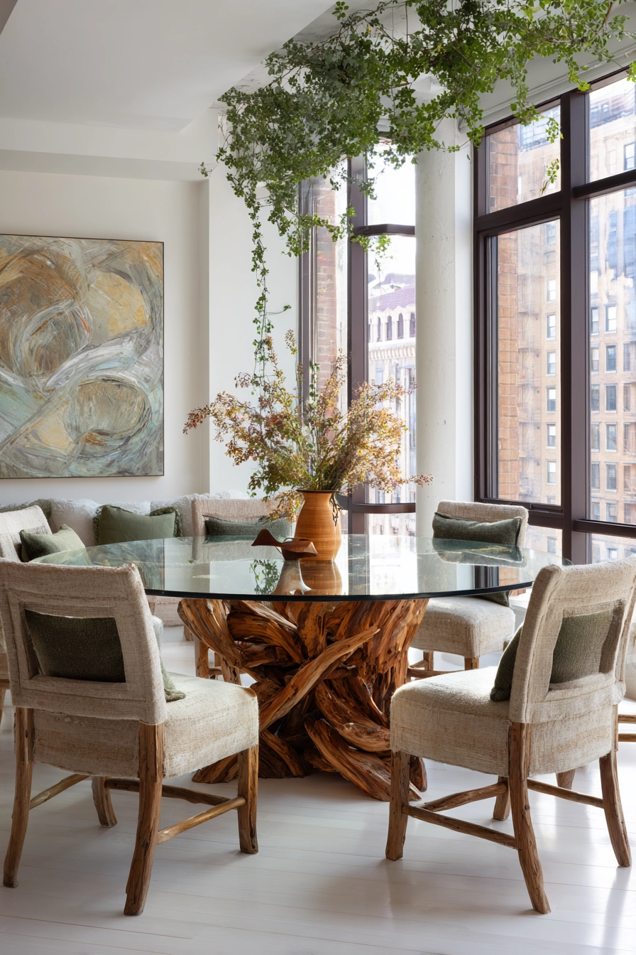 organic modern dining room 16