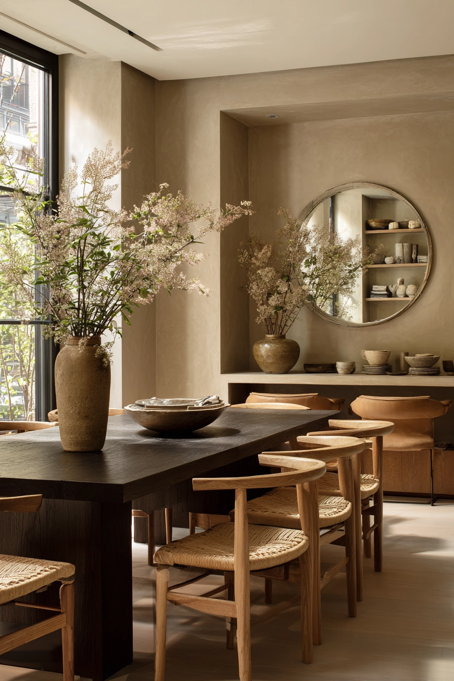 organic modern dining room 17