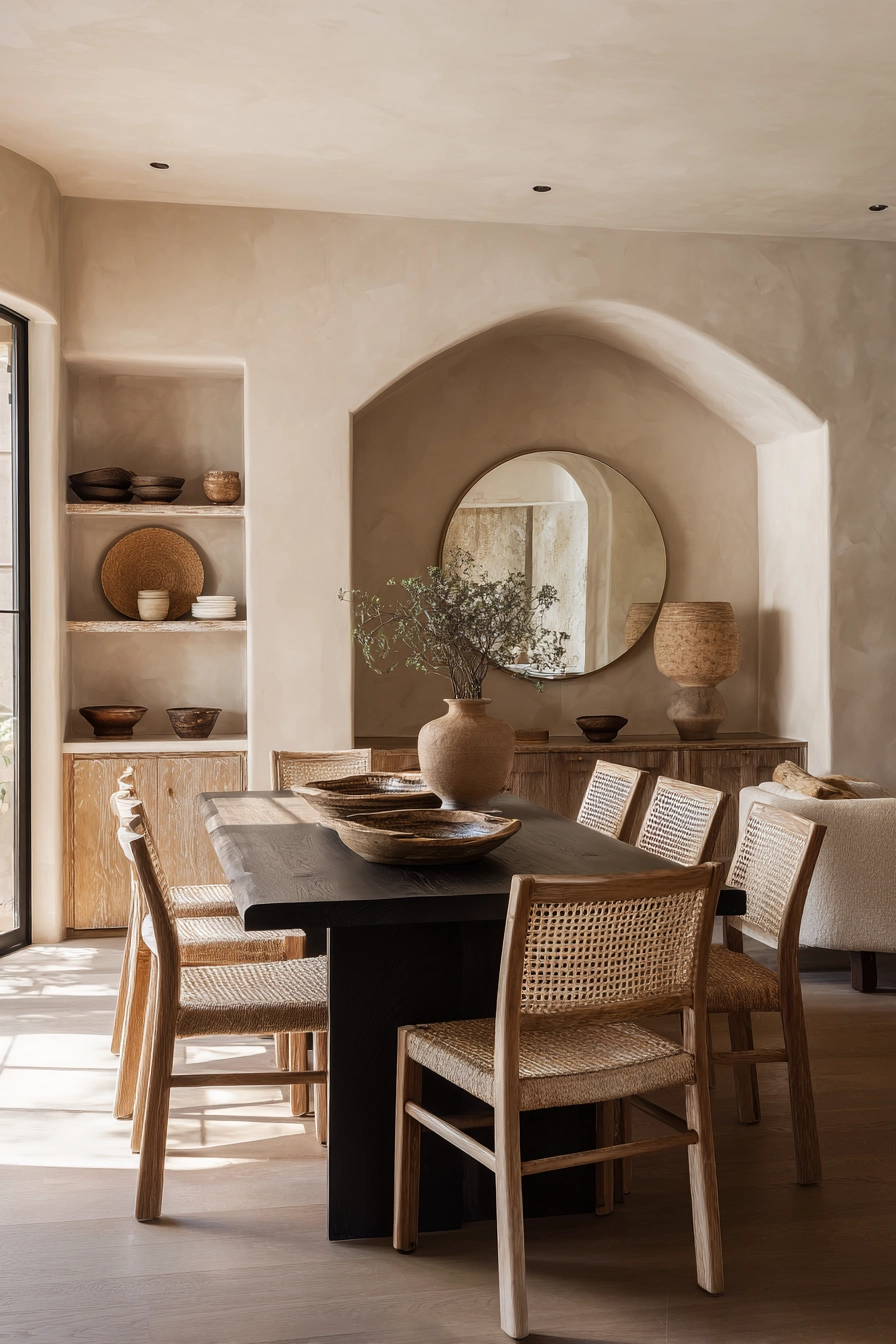 organic modern dining room 19