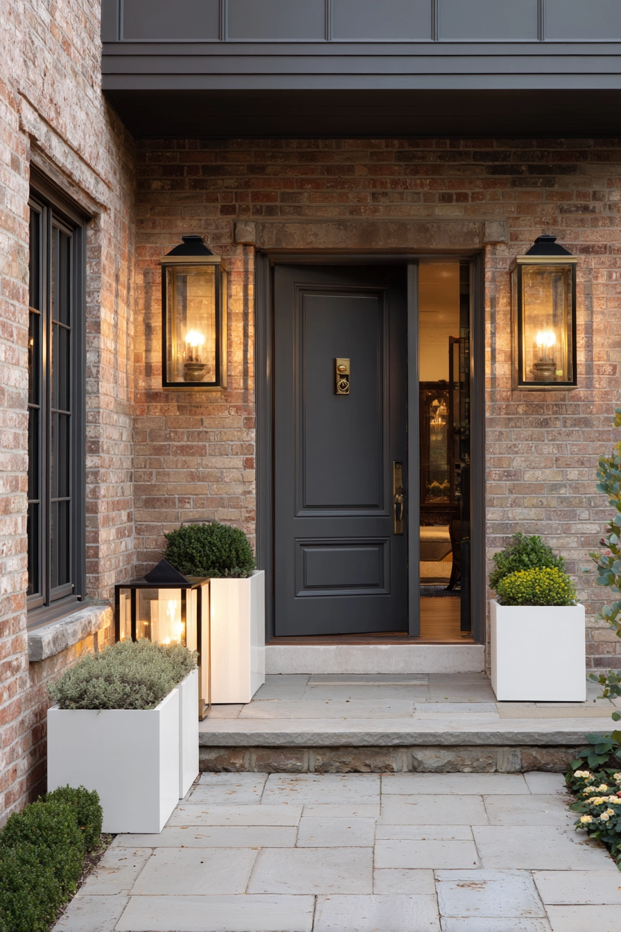 outside front door entryway ideas 16