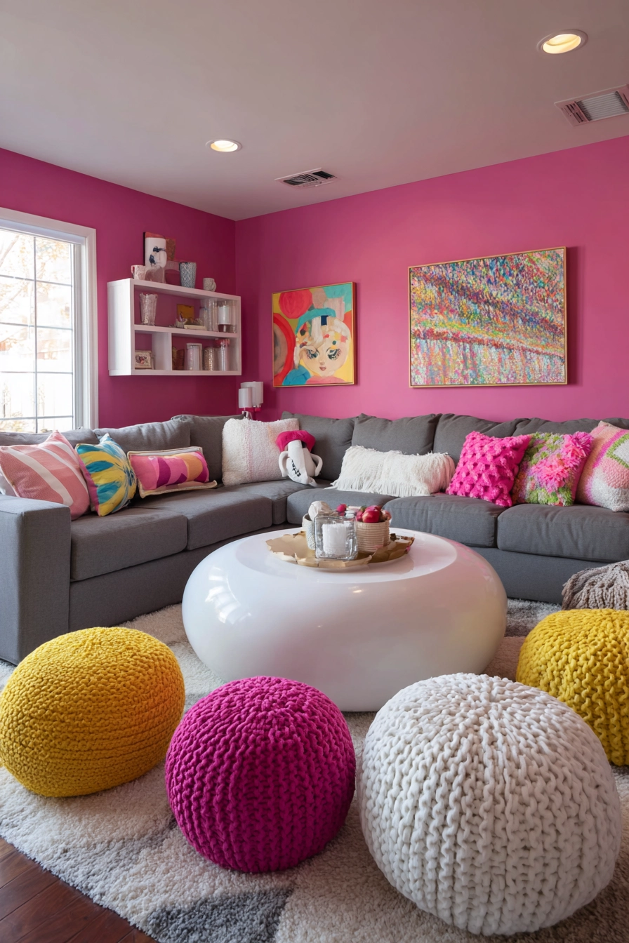 pink living room ideas 24