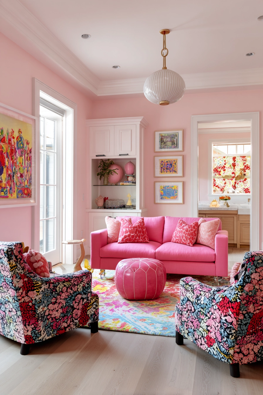 pink living room ideas 32