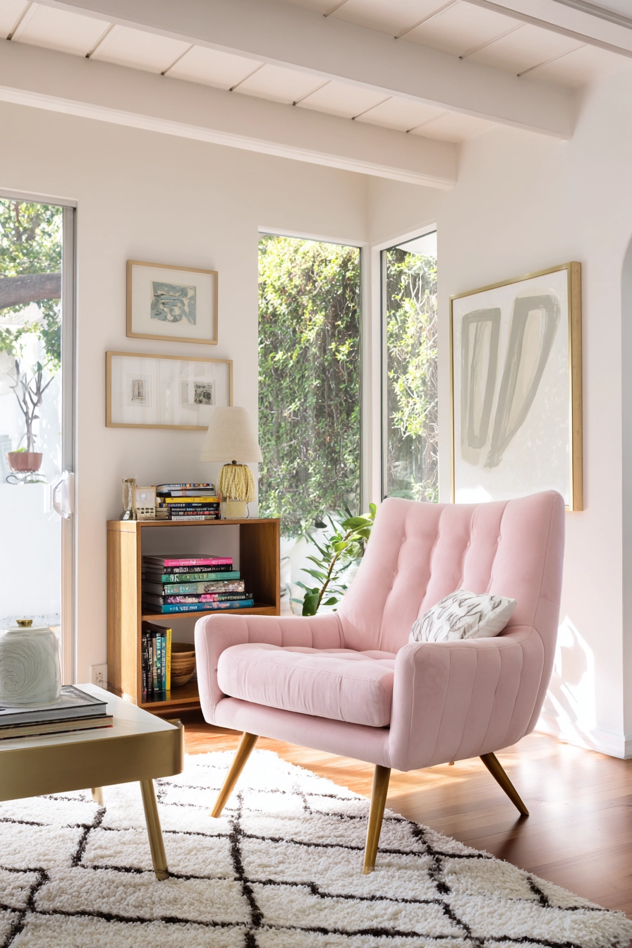 pink living room ideas 9