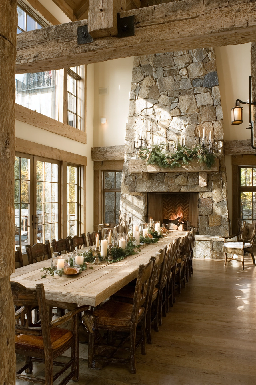 rustic dining room ideas 22