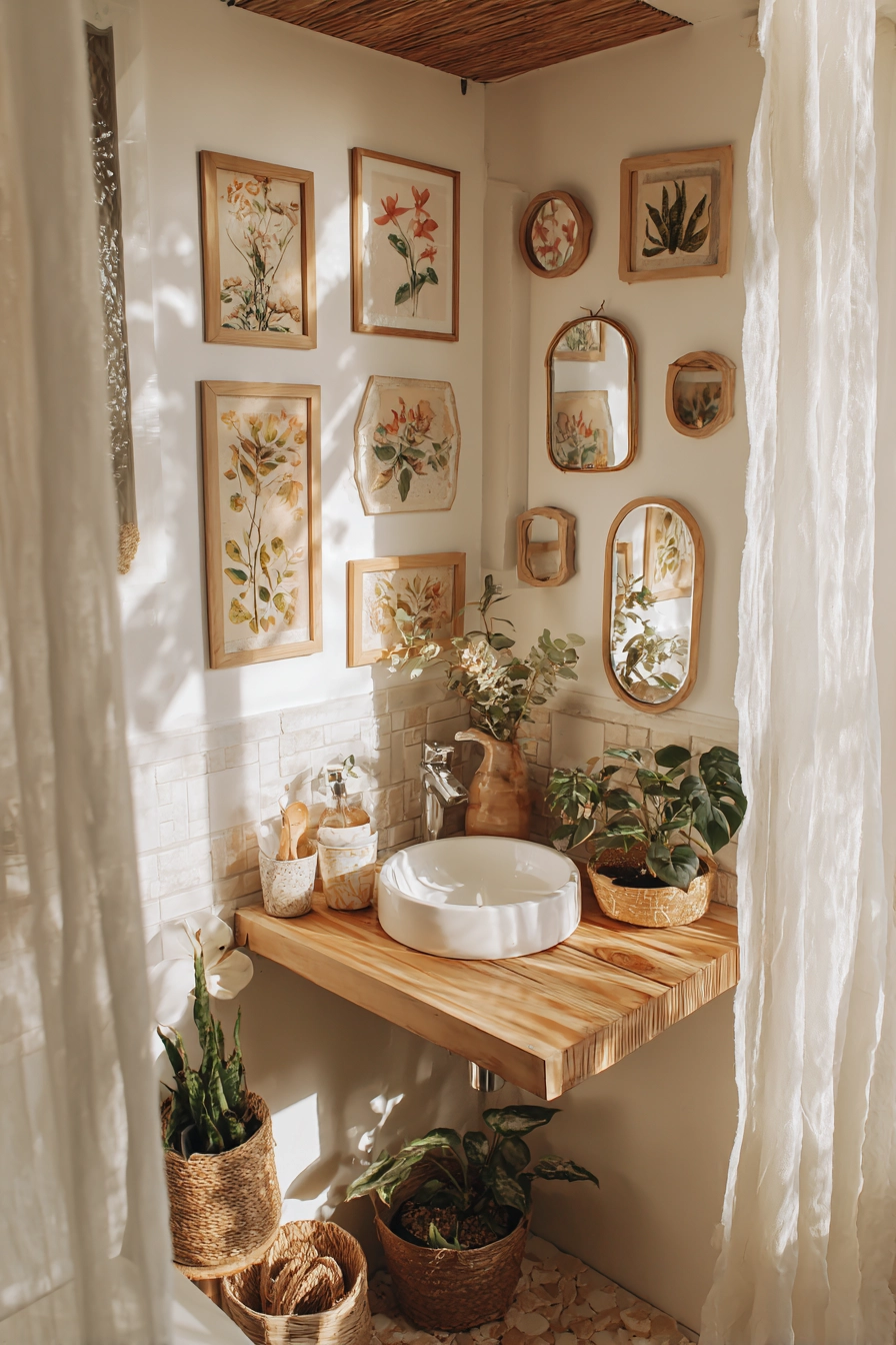 small boho bathroom ideas 16