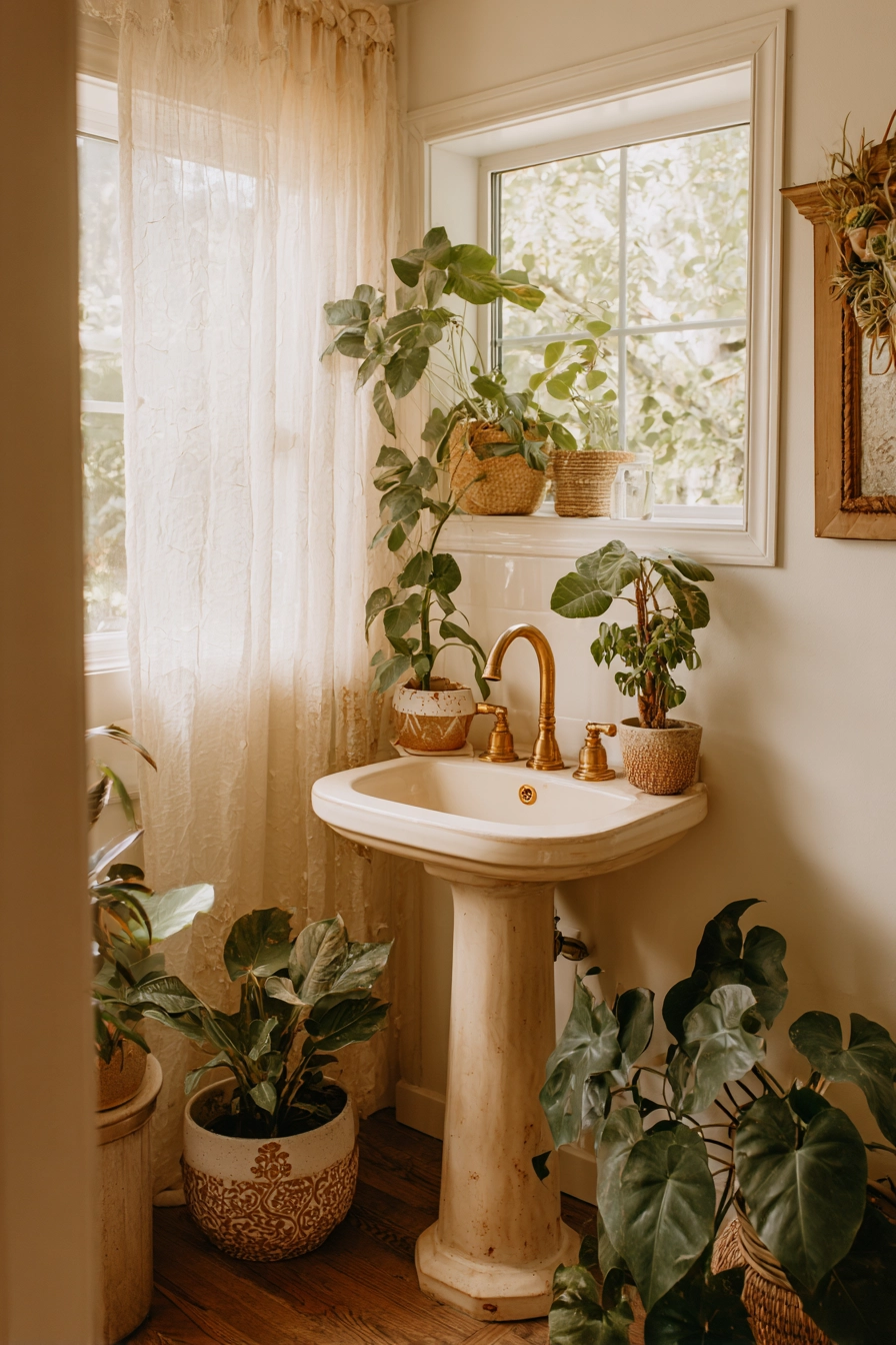 small boho bathroom ideas 34