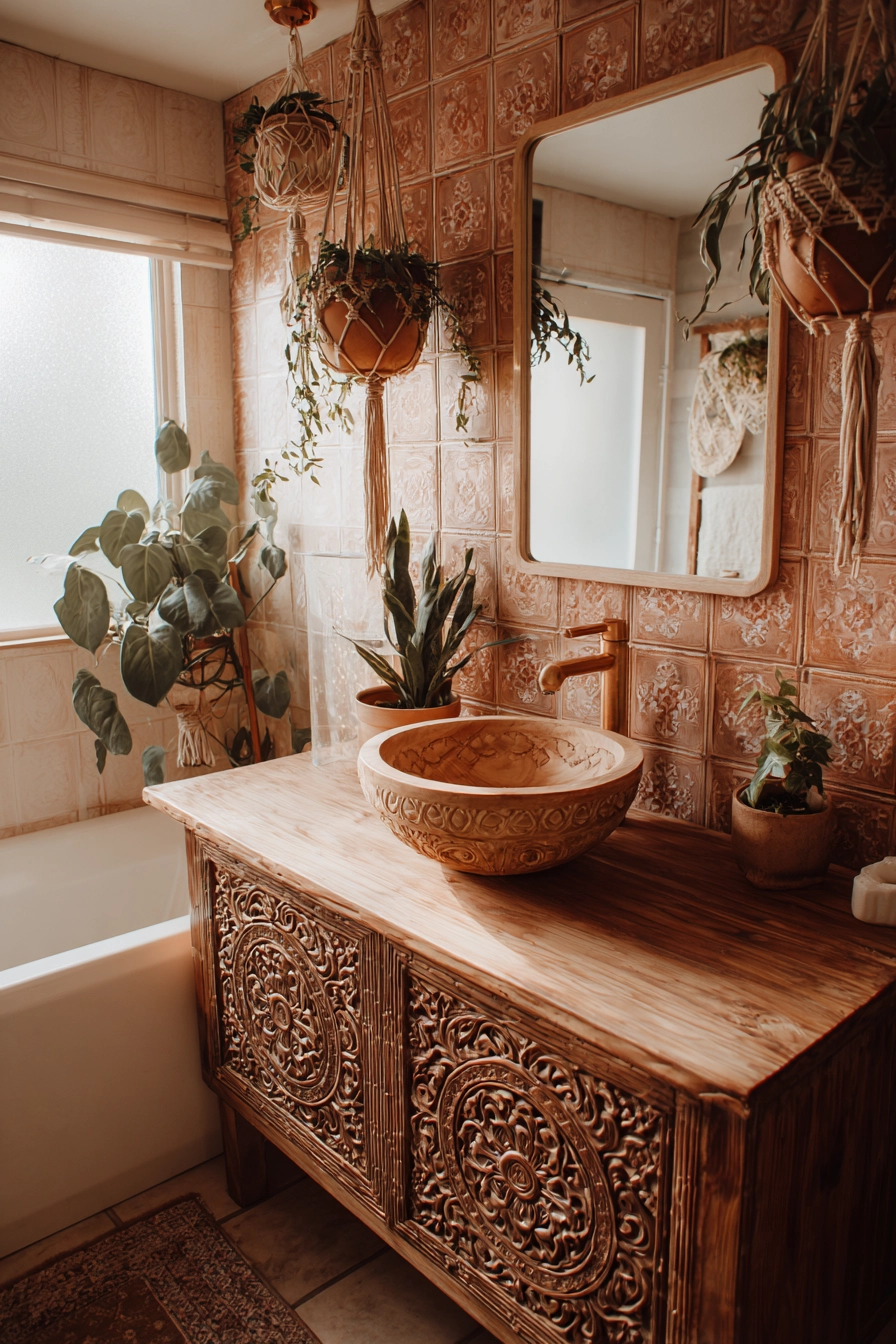 small boho bathroom ideas 4
