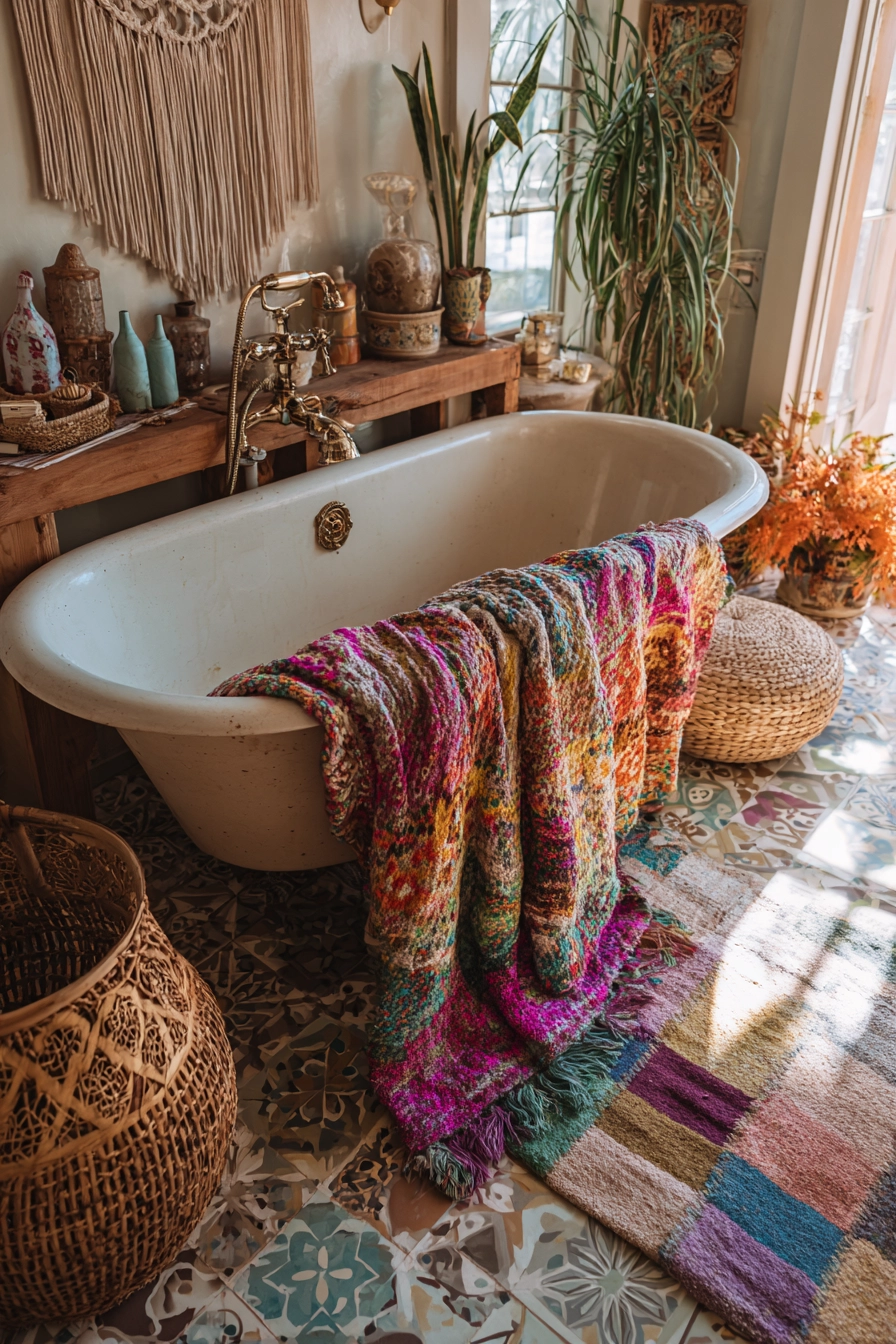small boho bathroom ideas 9