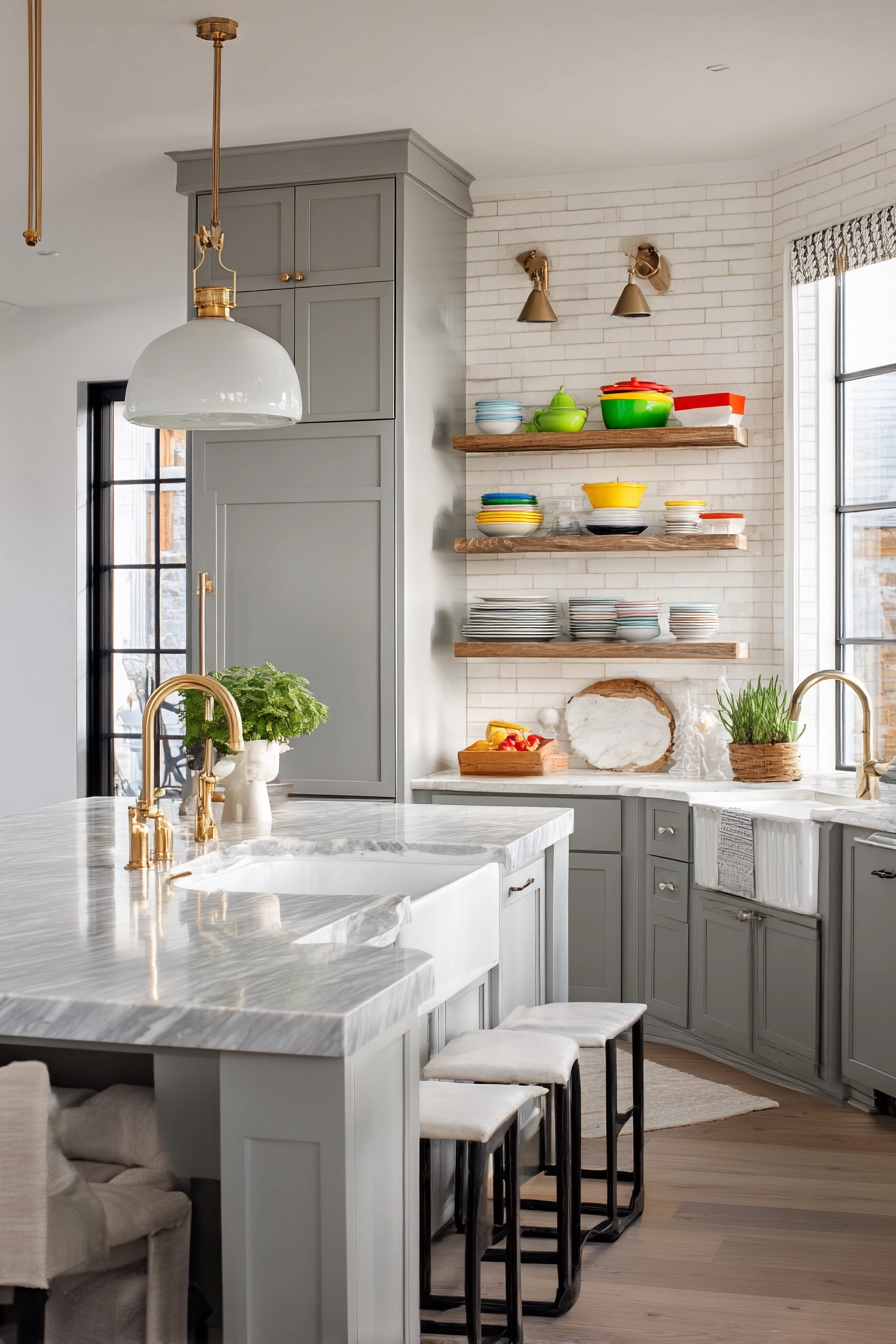 small farmhouse kitchen ideas 19