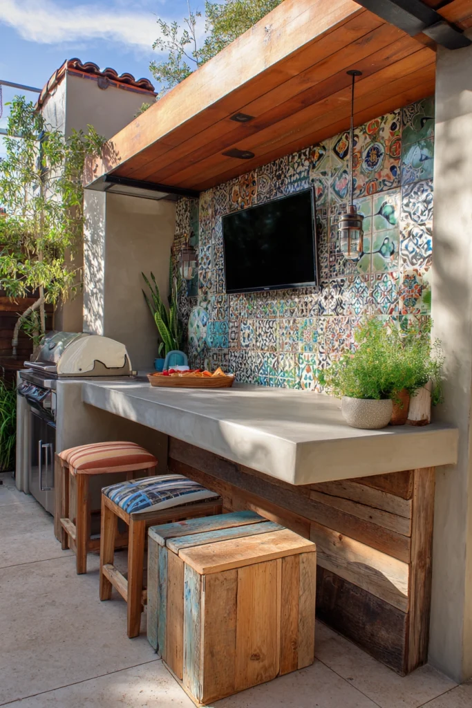 small outdoor kitchen ideas 13