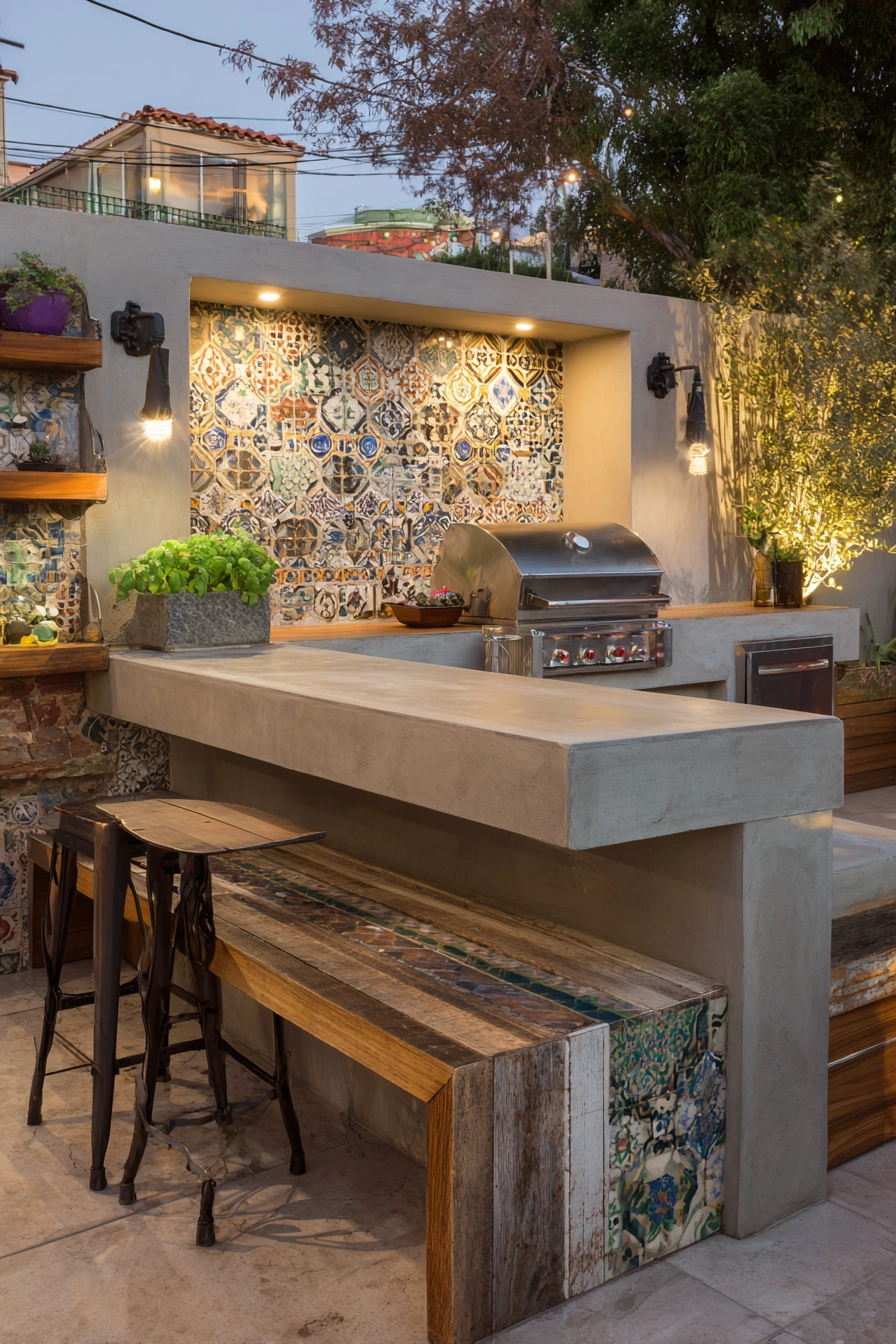 small outdoor kitchen ideas 14