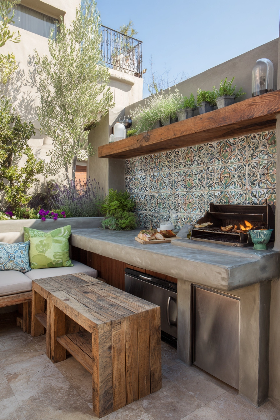 small outdoor kitchen ideas 16