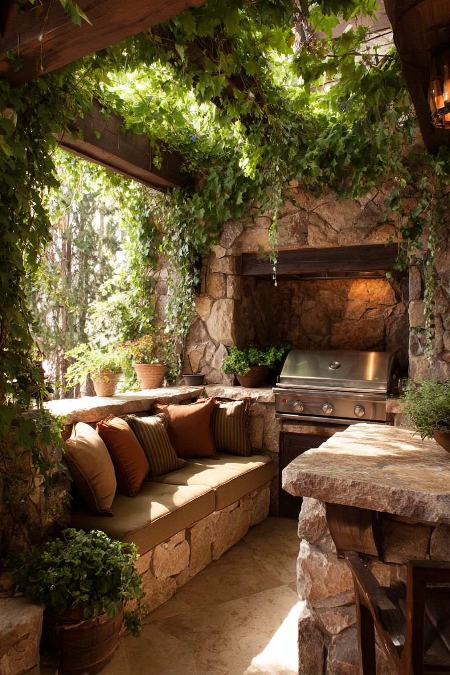 small outdoor kitchen ideas 34