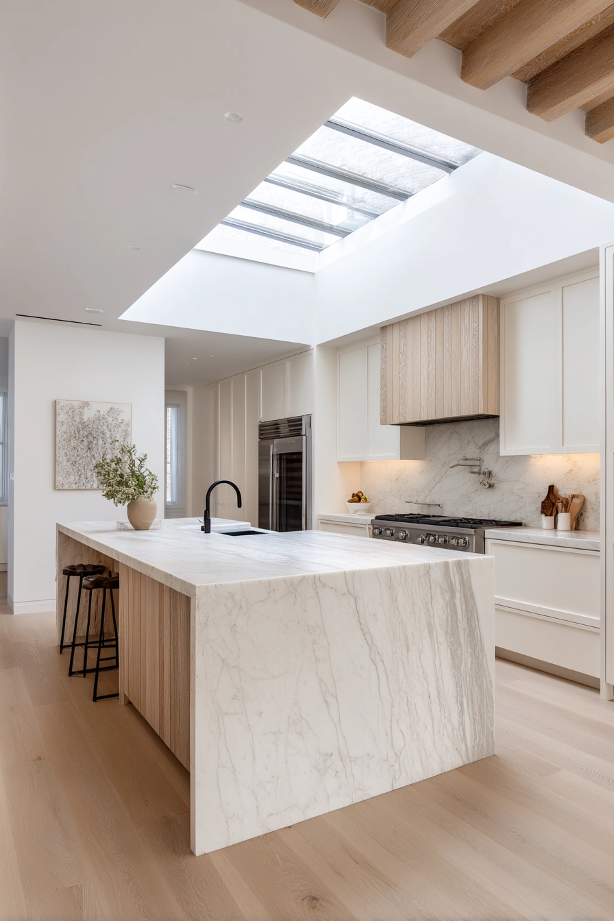 white oak and white kitchen 13