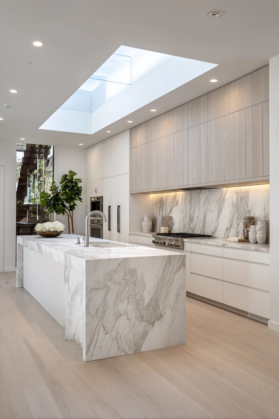 white oak and white kitchen 14